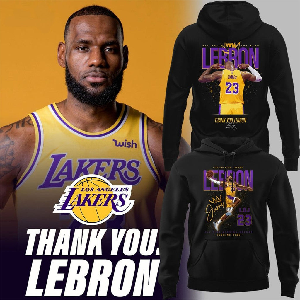 Thank You Lebron James Los Angeles Lakers 2026 Hoodie #23 Lebron James Merch Fan Gifts Ideas - Loomnari