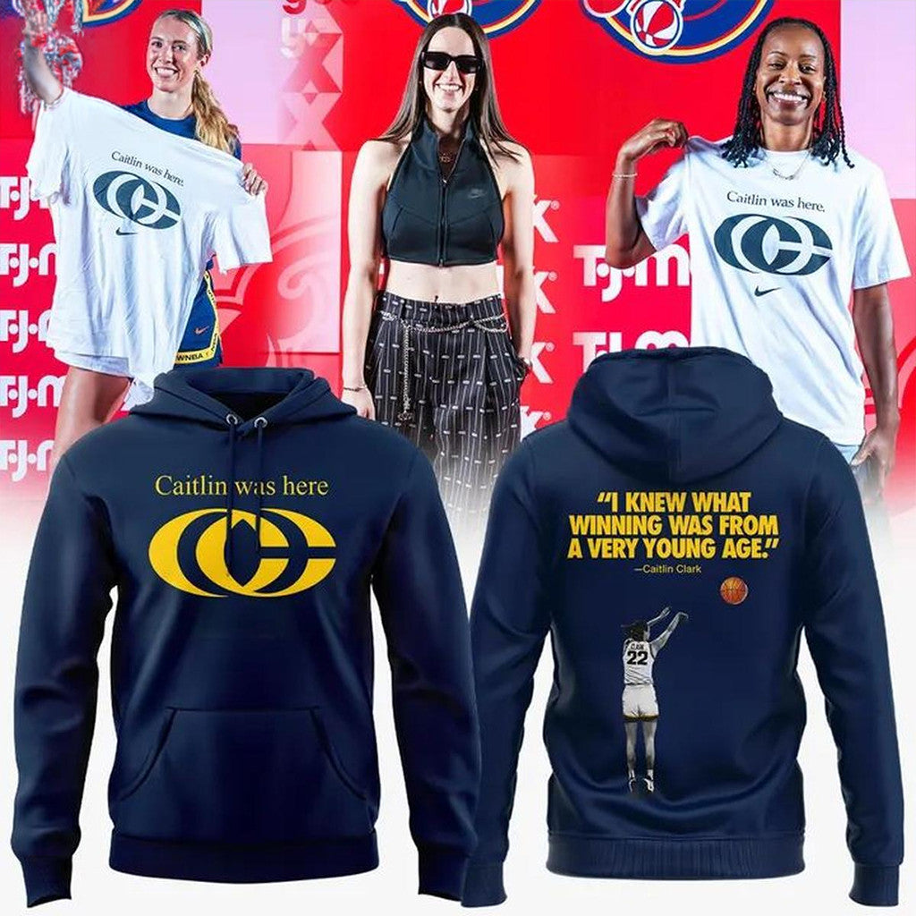 Indiana Fever X Caitlin Clark Merch 2026 Caitlin Was Here Hoodie Gift For Basketball Fans - Loomnari