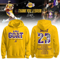 Los Angeles Lakers Lebron James GOAT 2026 Hoodie LA Lakers Merch Gift For Basketball Lover - Loomnari