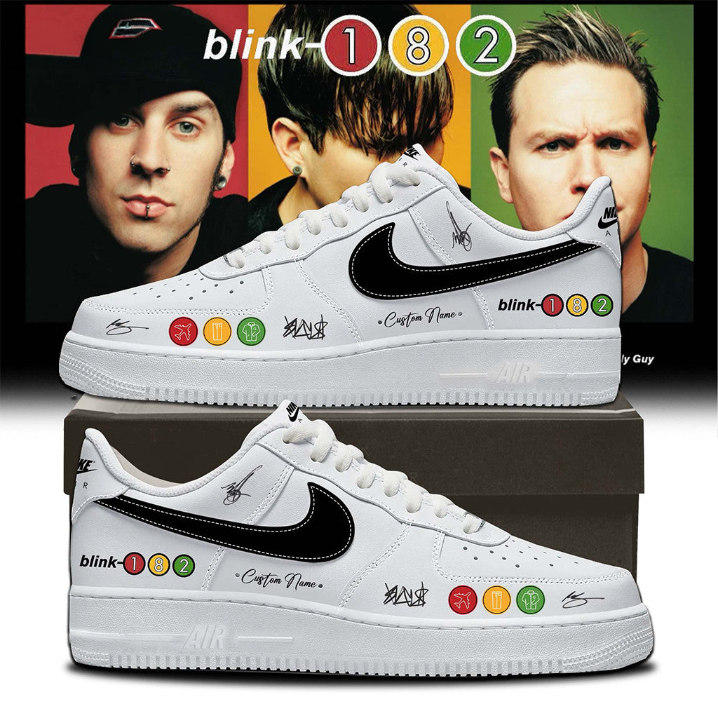 Custom Blink-182 2026 Take Off Your Pants And Jacket 25Th Anniversary Day Sneakers Fan Merch - Loomnari