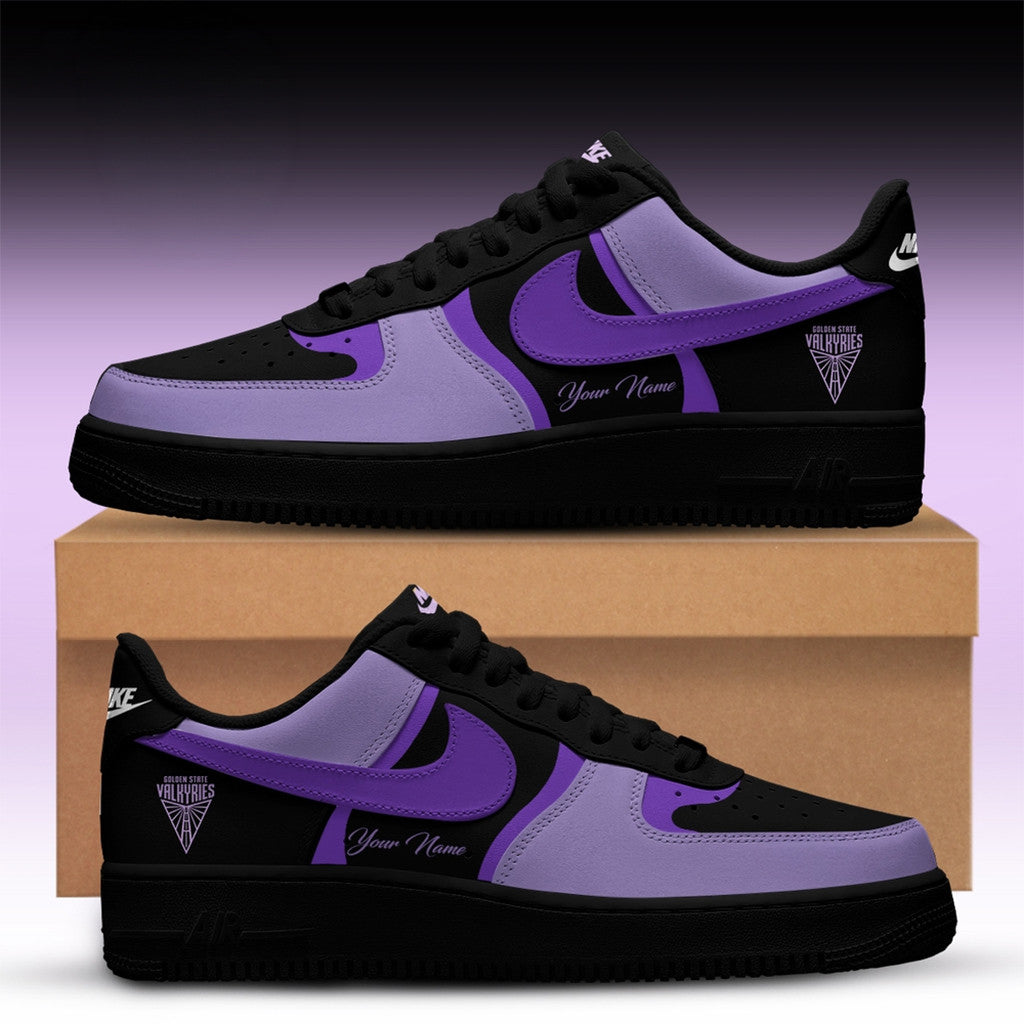 Custom Golden State Valkyries X Back 2 Black Shoes Sneakers Valkyries Merch Basketball Fan Gift - Loomnari