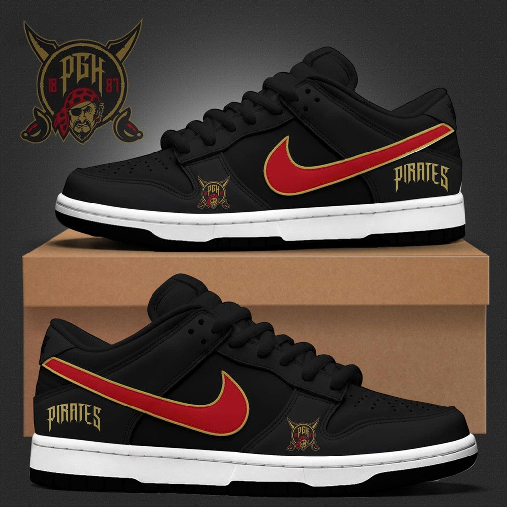 Custom Pittsburgh Pirates City Connect Dunk Low Sneakers 2026 Pittsburgh Pirates Merch - Loomnari