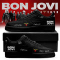 Personalized Bon Jovi Forever Tour 2026 Signature Black Shoes Sneakers Bon Jovi Merch Gifts - Loomnari