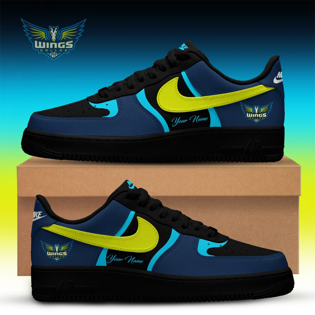 Personalized Dallas Wings X Back 2 Black Shoes Sneakers 2026 Dallas Wings Merch Fan Gifts - Loomnari