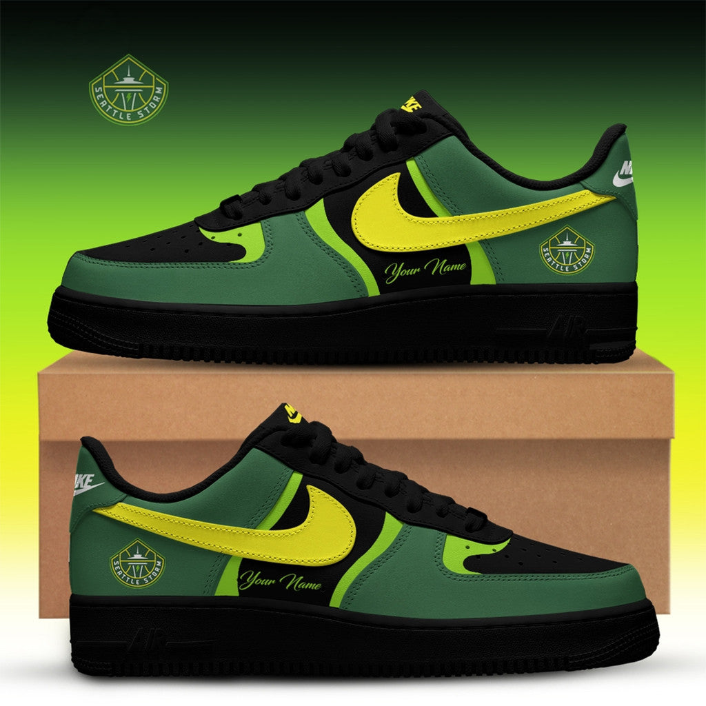 Personalized Seattle Storm X Back 2 Black Shoes Sneakers 2026 Seattle Storm Merch Fan Present - Loomnari