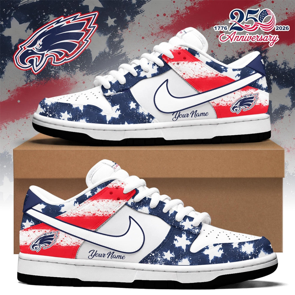 Custom Philadelphia Phillies United States Semiquincentennial 2026 Shoes Sneakers Fan Merch - Loomnari