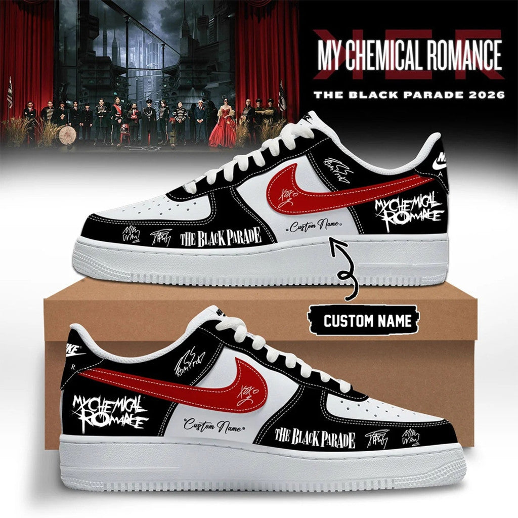 Personalized My Chemical Romance The Black Parade Signature Shoes Sneakers 2026 MCR Merch - Loomnari