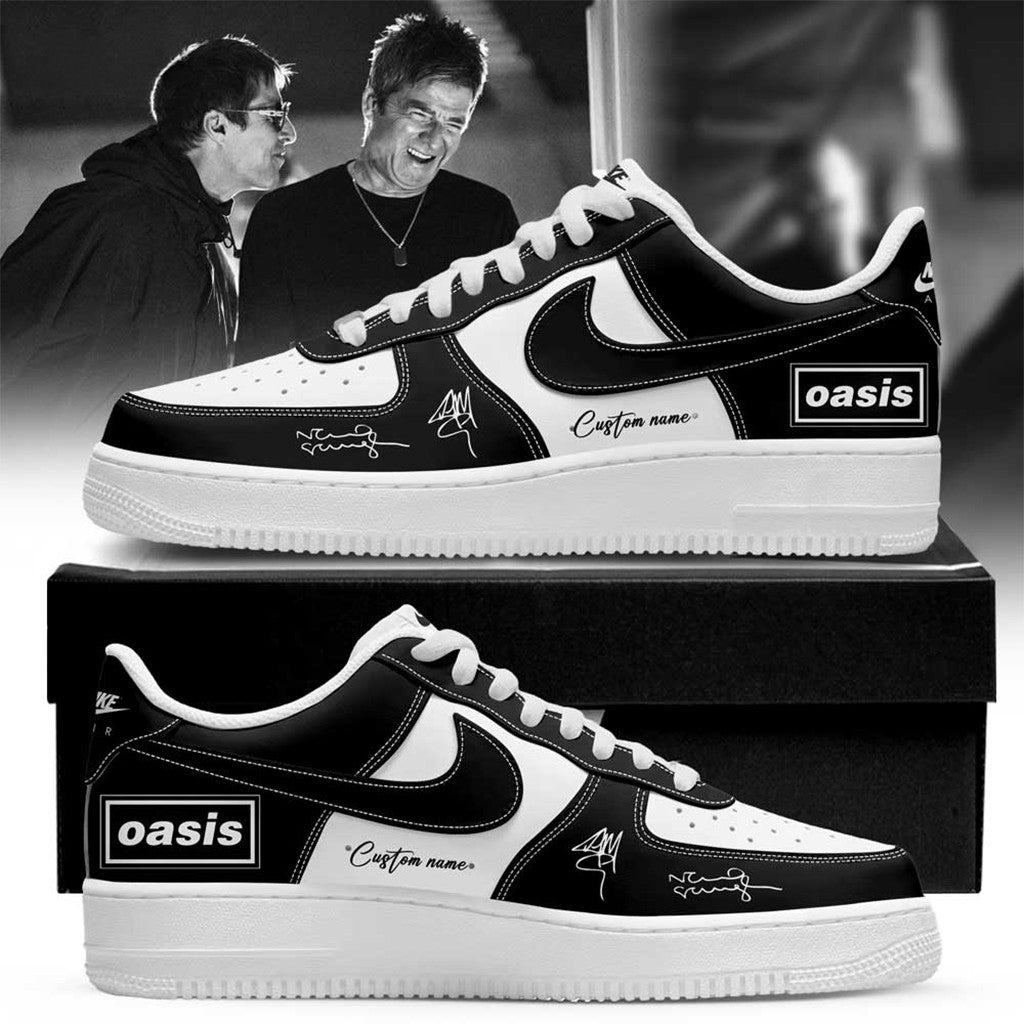 Oasis Don't Look Back In Anger Signature Shoes Sneaker 2026 Oasis Band Merch Gift For Fans - Loomnari
