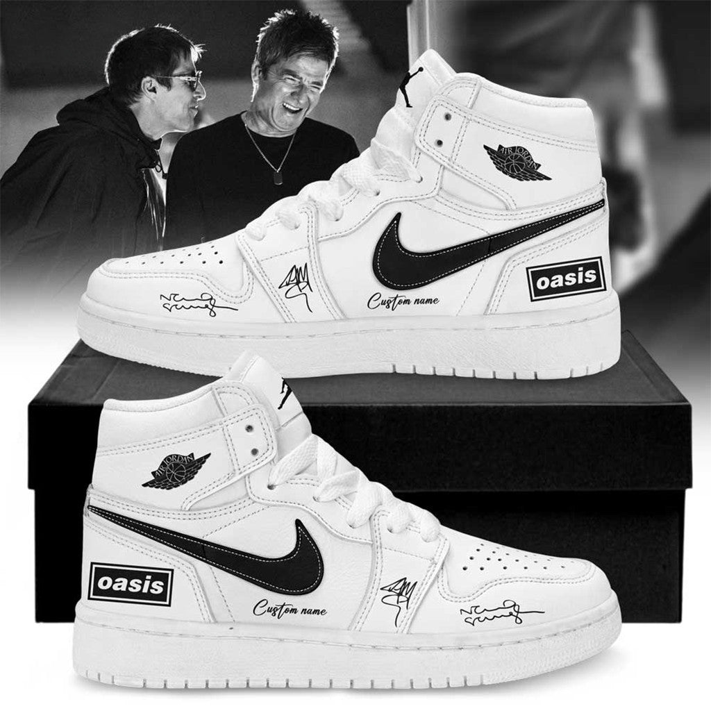 Oasis Don't Look Back In Anger Signature Shoes Sneaker 2026 Oasis Band Merch Present For Dad - Loomnari