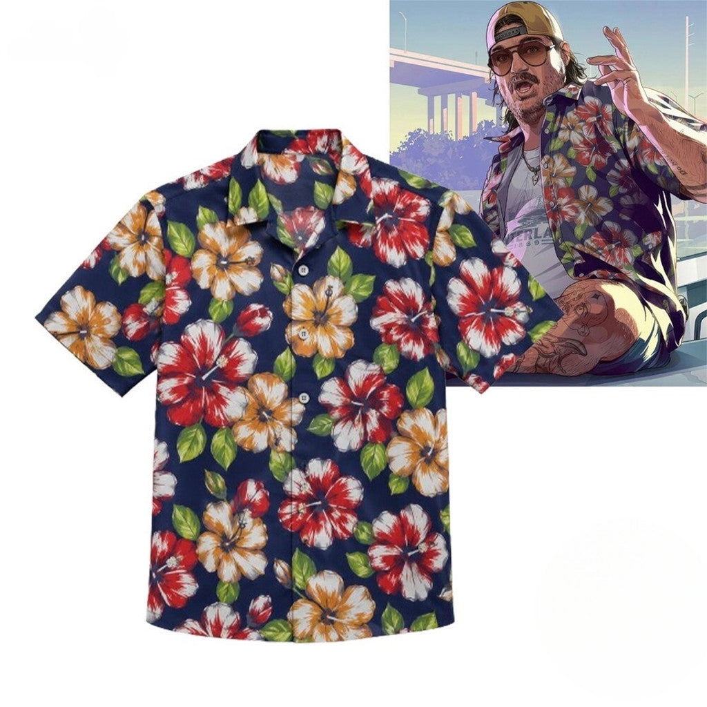 GTA 6 Merch 2026 Grand Theft Auto VI Cal Hampton Hawaiian Shirt 2026 Gift For Gamers - Loomnari