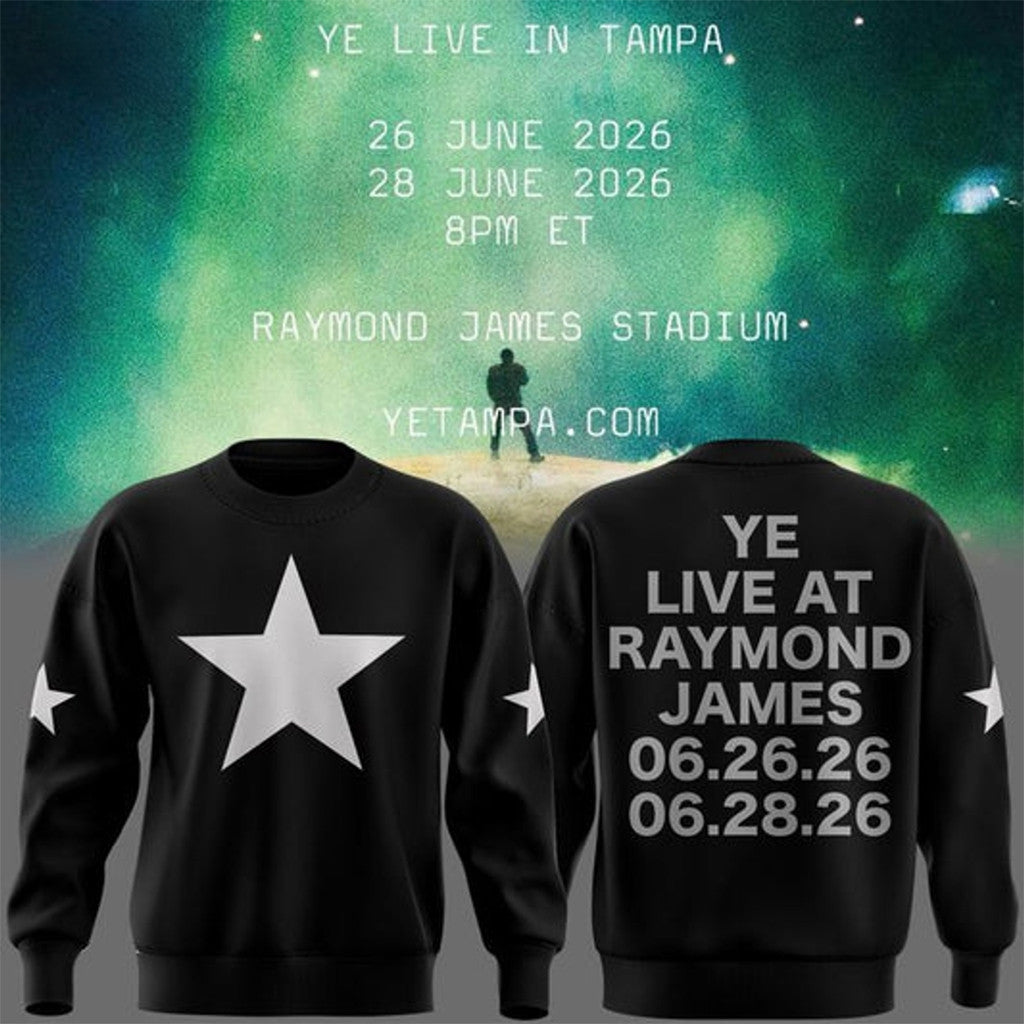 Tampa 2026 Ye Live Concert Tour Raymond James Stadium Sweatshirt Kanye West Merch Rap Fan Gifts - Loomnari