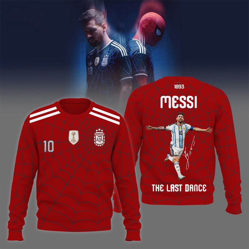 Messi X Spiderman Argentina The Last Dance Sweatshirt 2026 Lionel Messi Merch Brothers Gifts - Loomnari
