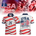 USA FIFA World Cup 2026 Merch USA Soccer One Nation One Team Polo Shirt USMNT Merch Fan Gifts - Loomnari