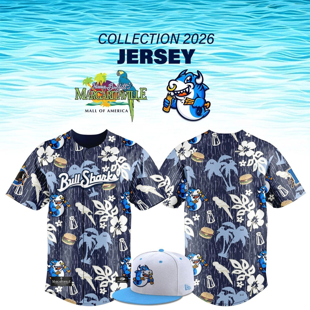 Durham Bulls Bull Sharks X Margaritaville 2026 Special Baseball Jersey Summer Gifts For Him - Loomnari