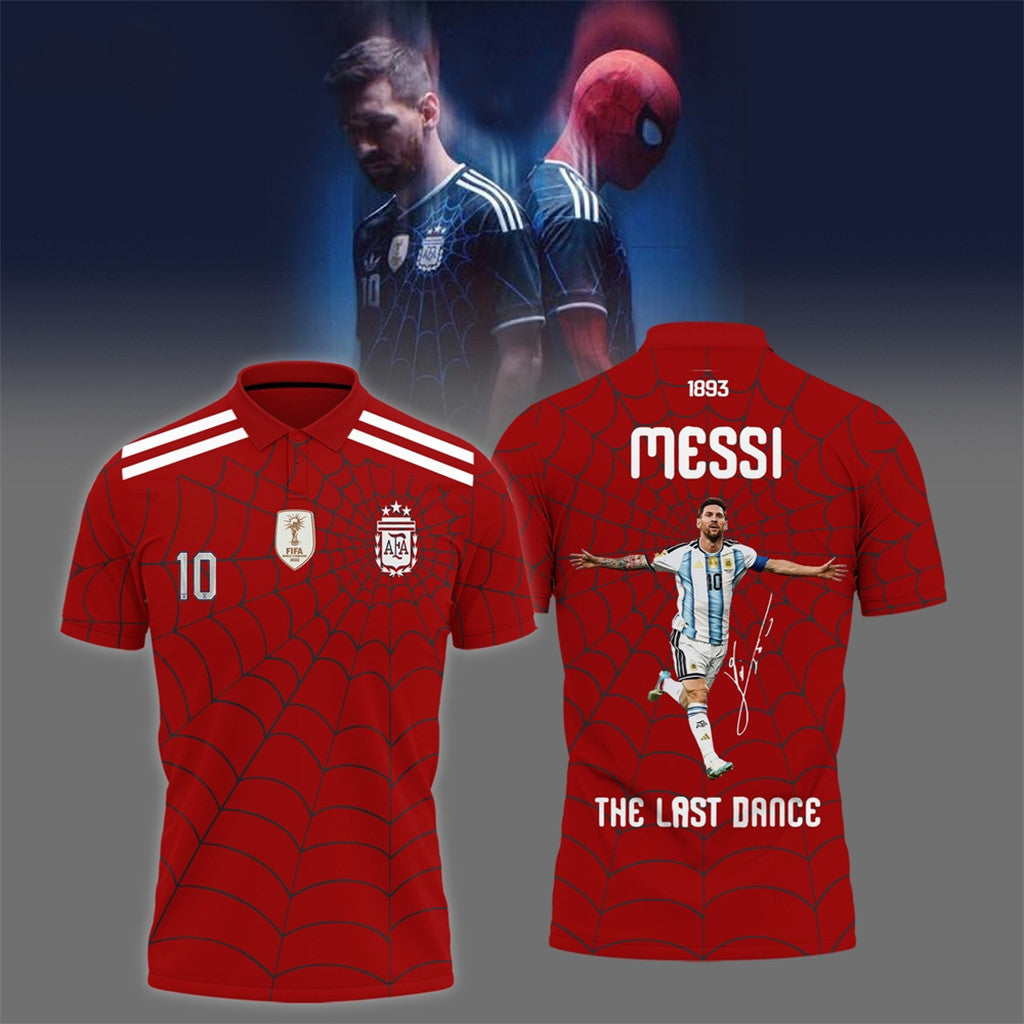 Messi X Spiderman Argentina The Last Dance Polo Shirt 2026 Lionel Messi Merch Gifts For Men - Loomnari