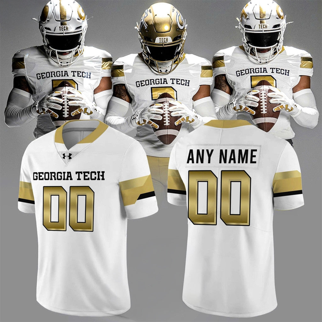 Personalized Georgia Tech Football 2026 New White Jersey Georgia Tech Football Merch Fan Gifts - Loomnari