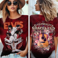 Elvis Presley Home Of Rock And Roll T-Shirt 2026 Elvis Presley Merch Gift For Music Fans - Loomnari