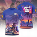 Grand Theft Auto VI Vice City 2026 T-Shirt GTA 6 Merch Gifts For Game Lover Present For BFF - Loomnari