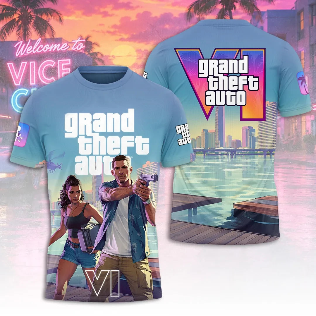 Grand Theft Auto VI Vice City 2026 T-Shirt GTA 6 Merch Special Gifts For Video Game Lover - Loomnari