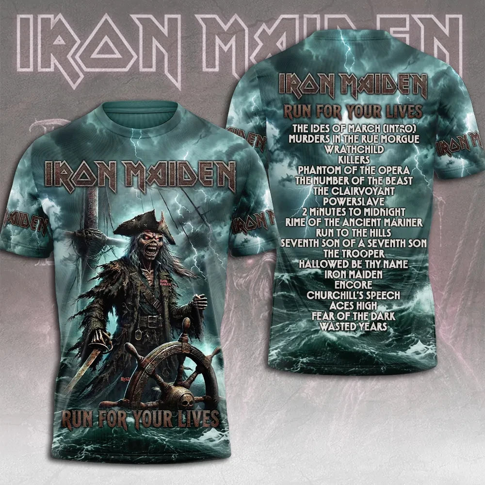 Iron Maiden 2026 Tour Merch Iron Maiden Run For Your Lives World Tour Shirt Best Gift For Him - Loomnari