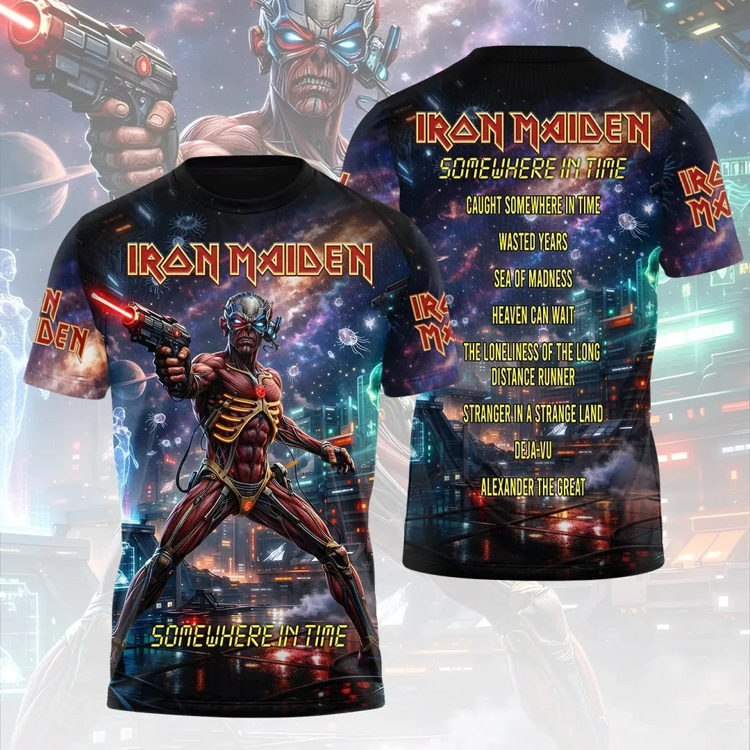 Iron Maiden Merch 2026 Somewhere In Time T-Shirt Best Gifts For Music Lovers - Loomnari