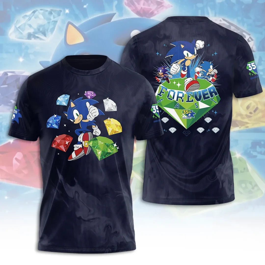 Sonic the Hedgehog 35th Anniversary Merch 2026 Forever Fast T-Shirt Special Gift For Brothers - Loomnari