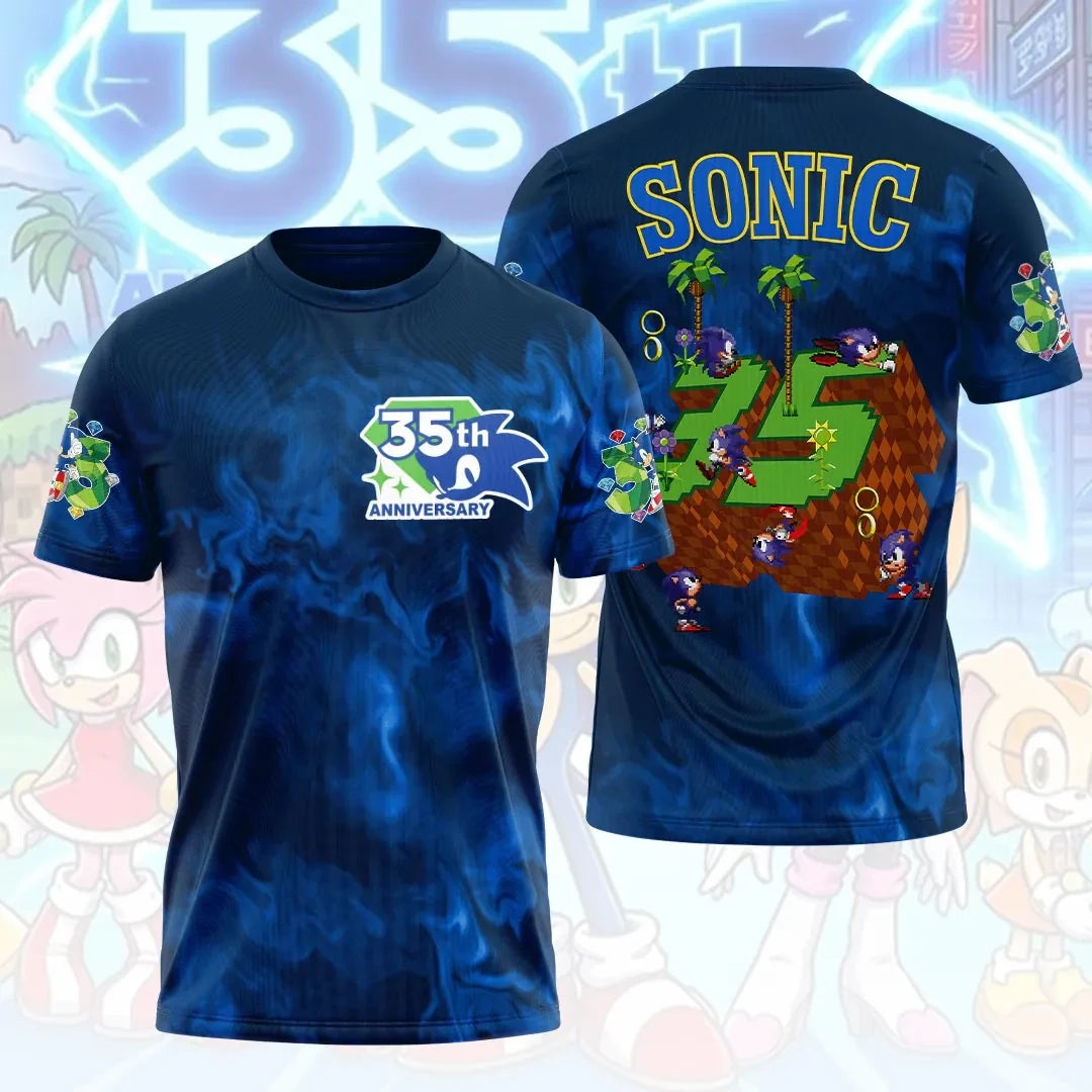 Sonic the Hedgehog 35th Anniversary Merch 2026 Sonic T-Shirt Special Gift For Brothers - Loomnari