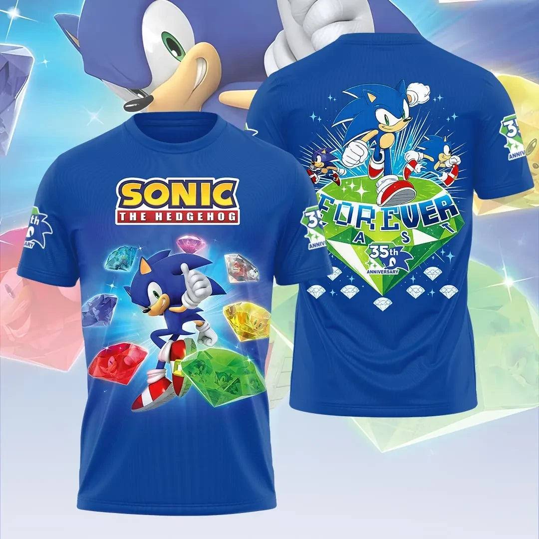 Sonic the Hedgehog 35th Anniversary Merch Forever Fast Shirt Birthday Gift For Husband - Loomnari