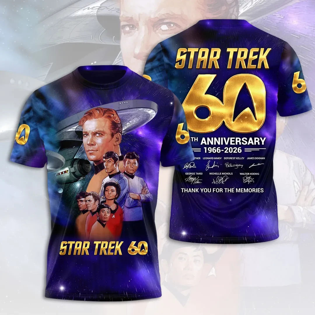 Star Trek 60th Anniversary T-Shirt 2026 Star Trek Merch Best Gift For Sci Fi Movie Lovers - Loomnari