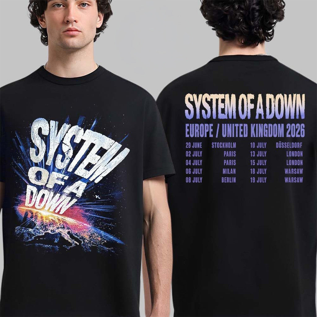 System Of A Down EU And UK Tour 2026 T-Shirt SOAD Merch Unique Gift For Music Lovers - Loomnari