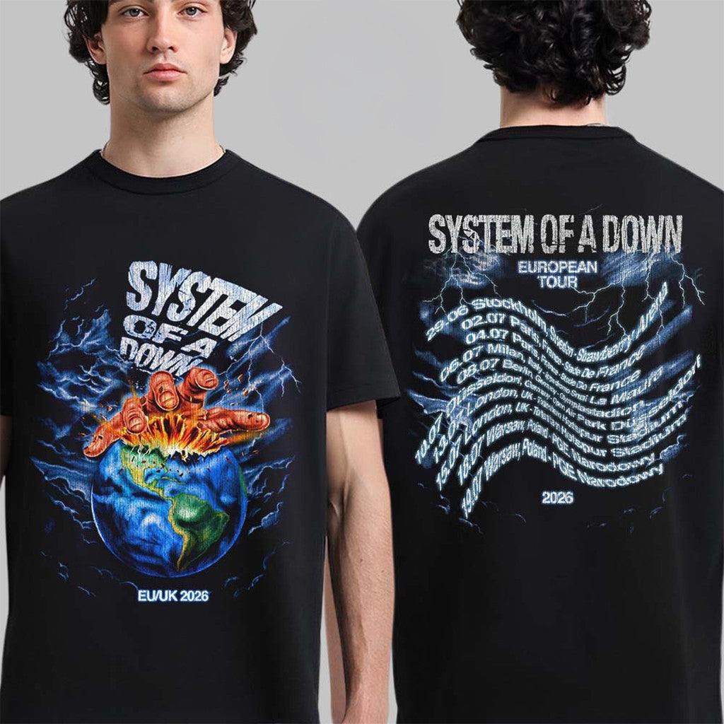 System Of A Down EU And UK Tour 2026 T-Shirt SOAD Tour Merch Best Gift For Music Lovers - Loomnari