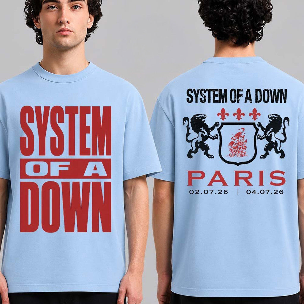 System Of A Down EU And UK Tour 2026 T-Shirt SOAD Tour Merchandise Gift For Band Fans - Loomnari