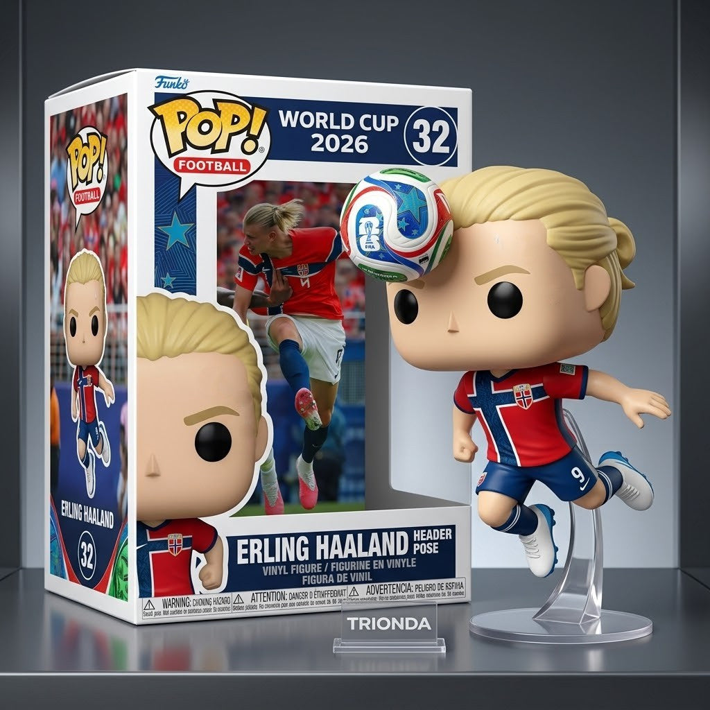 Erling Haaland Header Pose Funko Pop Norway World Cup 2026 Merch Gift For Football Fans - Loomnari