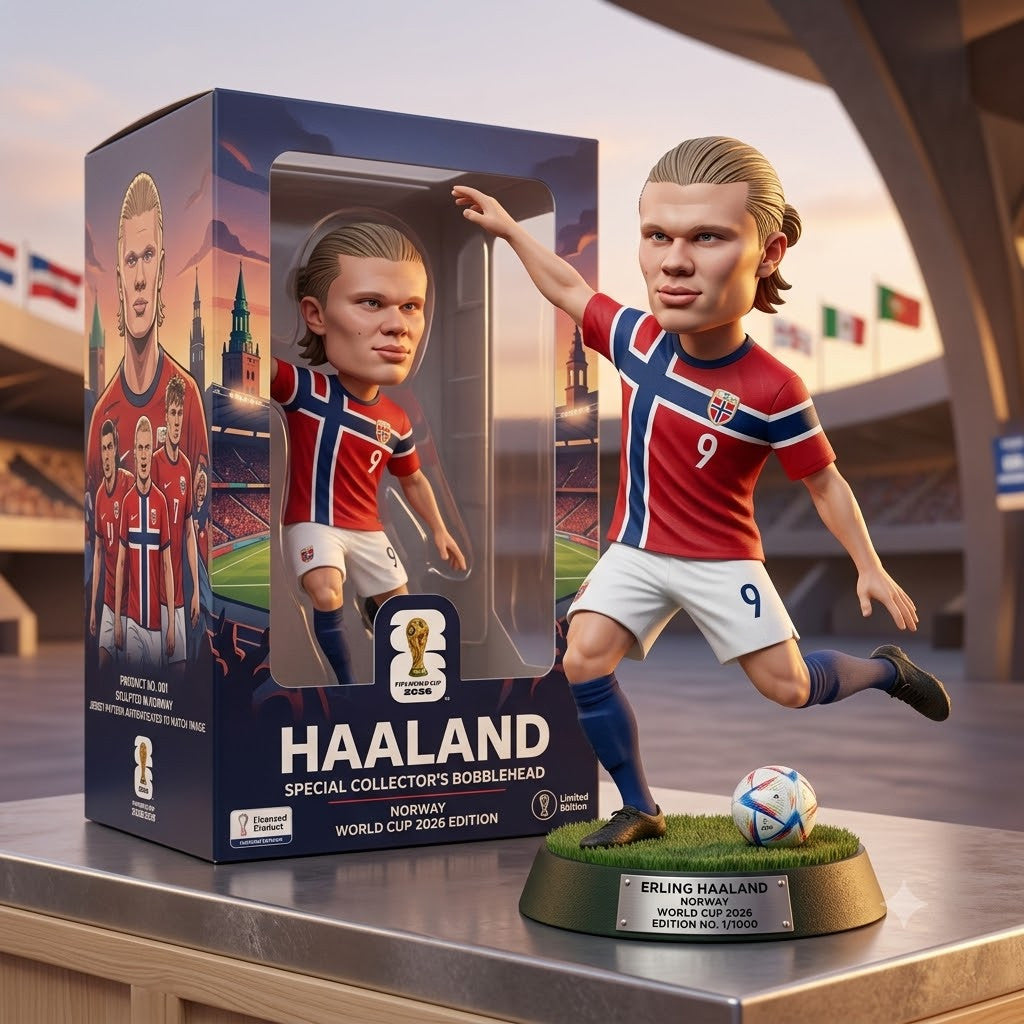 Erling Haaland Norway FIFA World Cup 2026 Bobblehead Funko Pop Erling Haaland Merch Fan Gifts - Loomnari