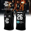 Carlton Blues 1926 Heritage AFL Black Jersey Carlton Blues Merch Best Gift For Husband - Loomnari