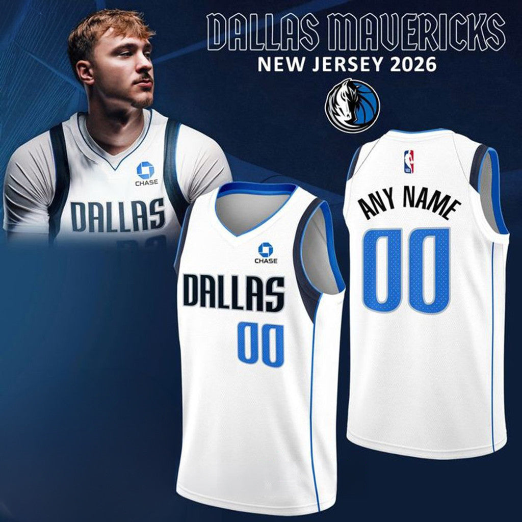 Dallas Mavericks 2026 New White Edition Basketball Jersey Dallas Mavericks Merch Fan Gifts - Loomnari