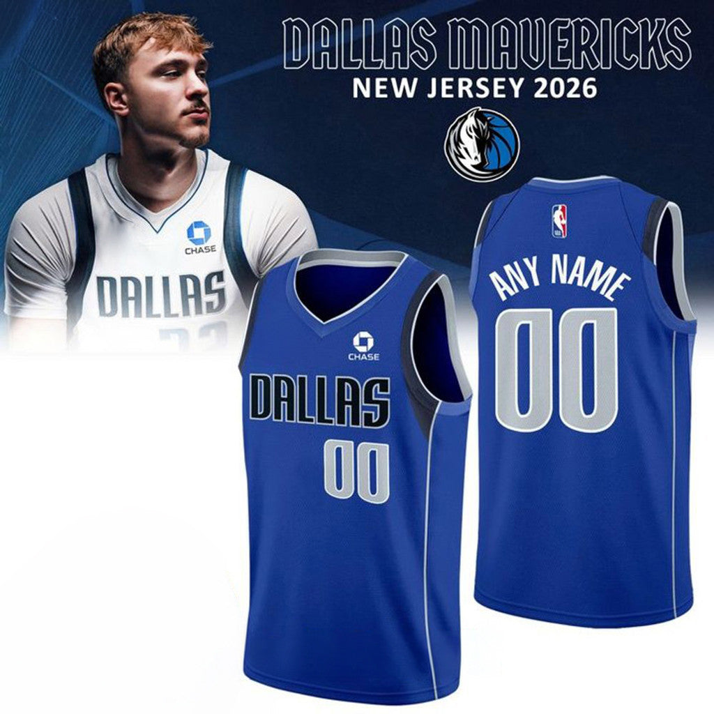 Personalized Dallas Mavericks 2026 New Blue Basketball Jersey Mavericks Merch Fan Gifts - Loomnari