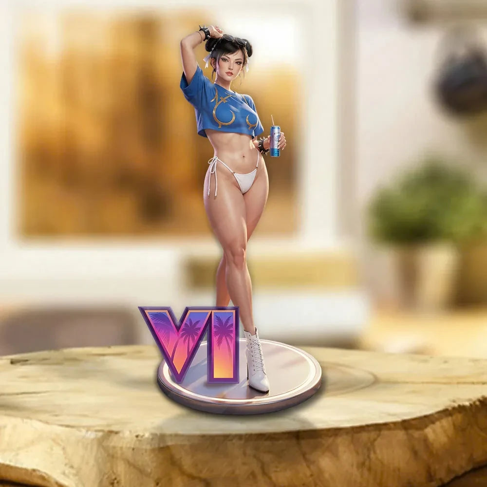 Grand Theft Auto VI Character Acrylic Plaque 2026 Sexy Girl GTA 6 Merch Gift For Brothers - Loomnari