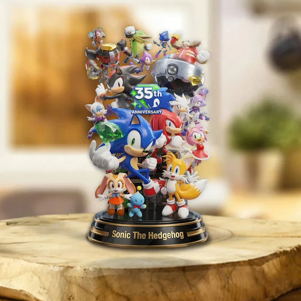 Sonic The Hedgehog 35th Anniversary Acrylic Plaque 2026 Sonic The Hedgehog Merch Gift For Friend - Loomnari