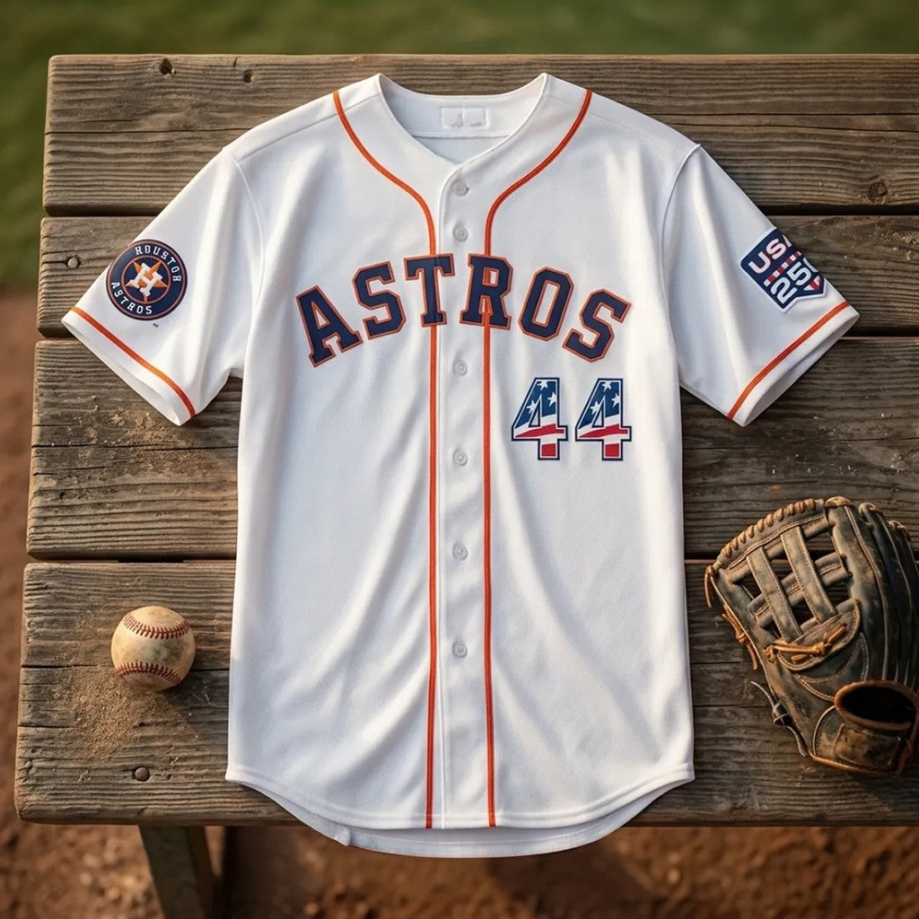 Yordan Alvarez Houston Astros USA Flag Number 44 Baseball Jersey Houston Astros Merch 2026 - Loomnari