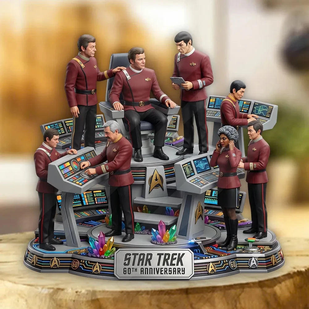 Star Trek 60th Anniversary Acrylic Plaque 2026 Star Trek Merch Sci Fi Fan Display Decor - Loomnari