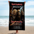 Iron Maiden X Megadeth Tour Merch 2026 Run For Your Lives World Tour Beach Towel Gift For Fans - Loomnari