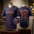 Bon Jovi Forever Tour 2026 Pinstripe Baseball Jersey Bon Jovi Merch Gift For Rock Lovers - Loomnari