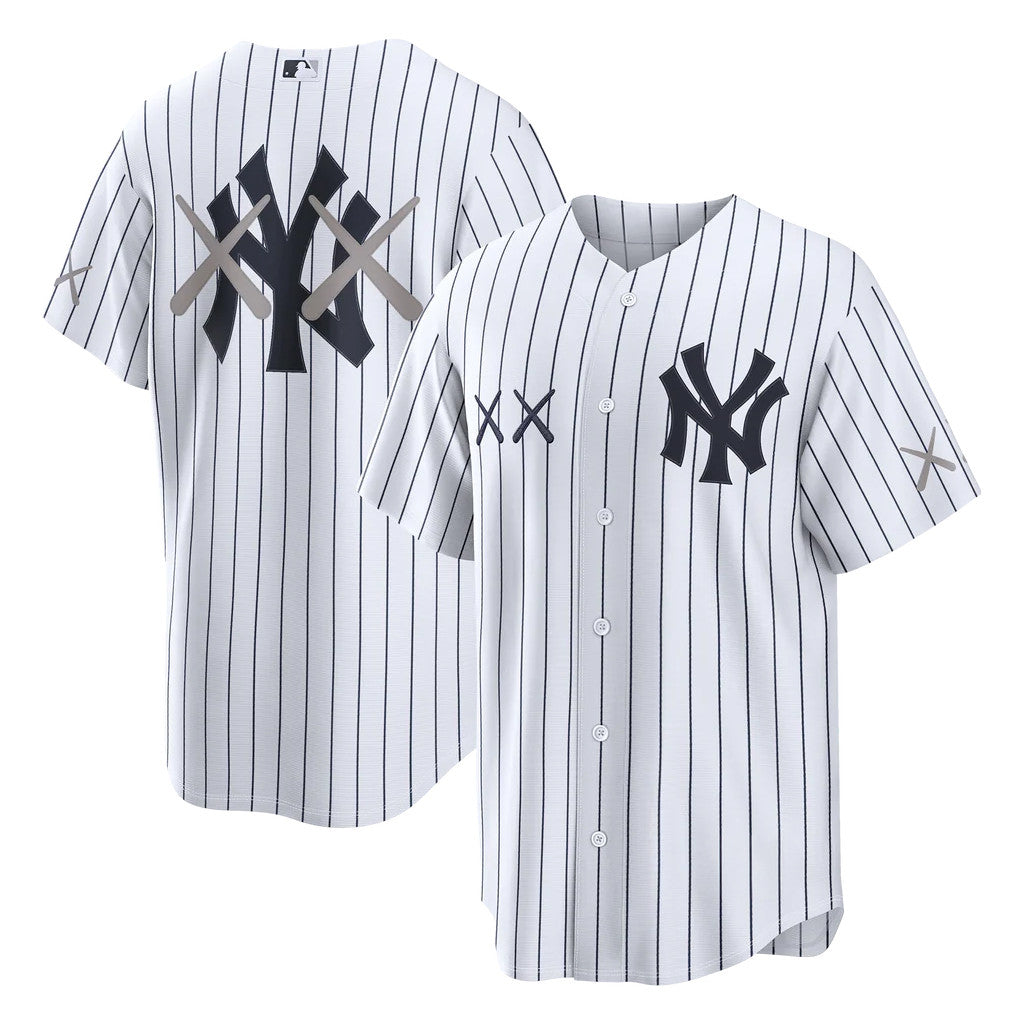 KAWS X New York Yankees Baseball Jersey 2026 NY Yankees Merch Gift For Baseball Lovers - Loomnari