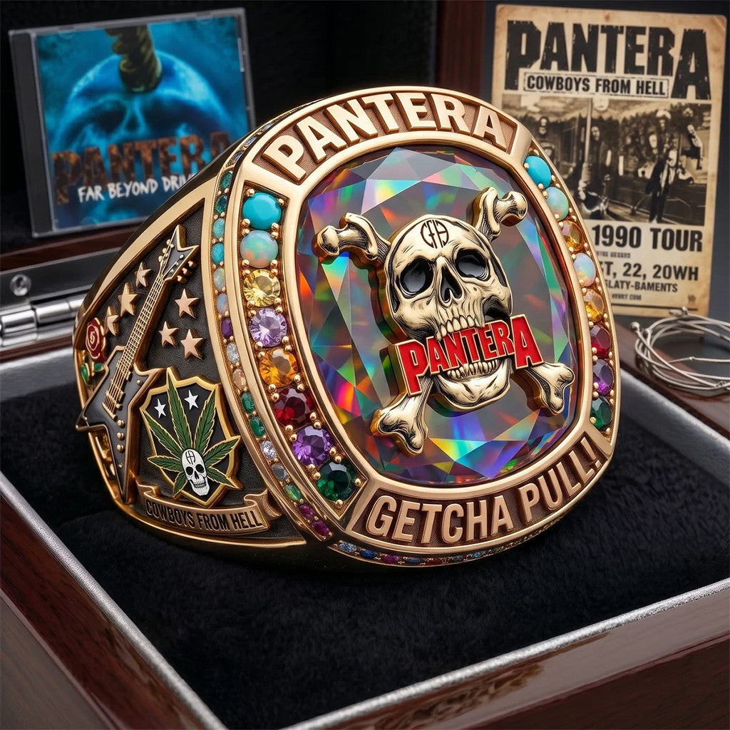 Pantera Cowboys From Hell Skull Getcha Pull Ring Pantera Merch 2026 Gift For Band Fans - Loomnari