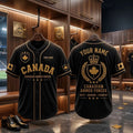 Personalized Canadian Armed Forces Black Gold Baseball Jersey Duty Honour Country Merch 2026 - Loomnari