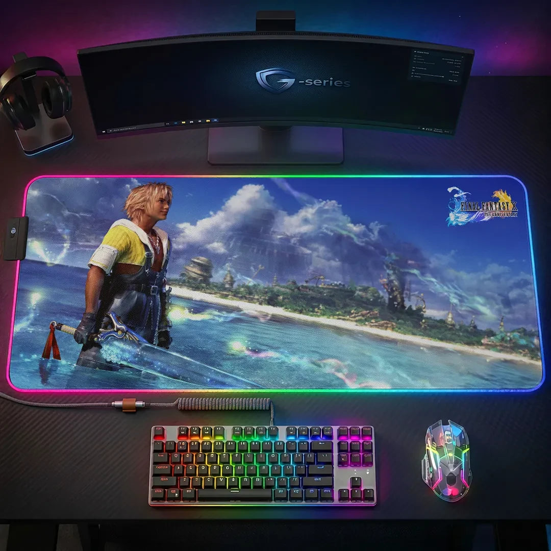 Final Fantasy X 25th Anniversary Gaming Desk Mat FF5 Merch 2026 Video Game Lover Gift Ideas - Loomnari
