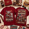 Dr Pepper Celebrating 141 Years 2026 T-Shirt Dr Pepper Merch Best Gift For Husband - Loomnari