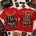 KISS 53rd Anniversary 1973 2026 Red T-Shirt Rock And Roll All Nite Shirt KISS Band Merch Gifts - Loomnari