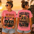 KISS Band Pink Retro Sunset T-Shirt 2026 KISS Merch Cool Summer Gift For Music Lovers - Loomnari